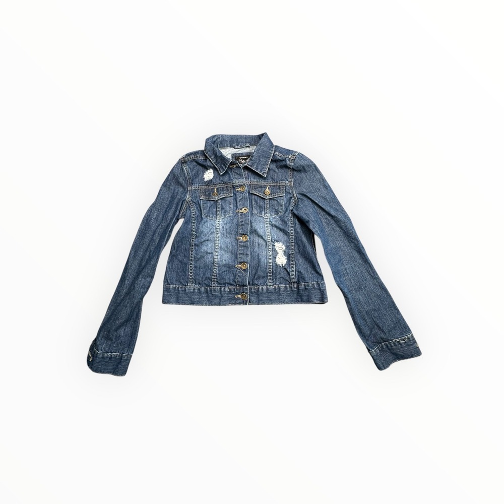 Cotton On Denim Jacket Women S Blue Distressed Jean‎ Jacket Outerwear 232150